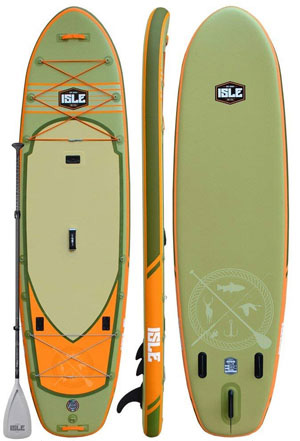 isle sportsman inflatable fishing sup board